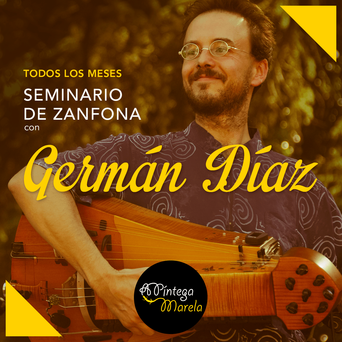 Seminario de zanfona en Madrid con German Diaz - clases de zanfona en A Píntega Marela