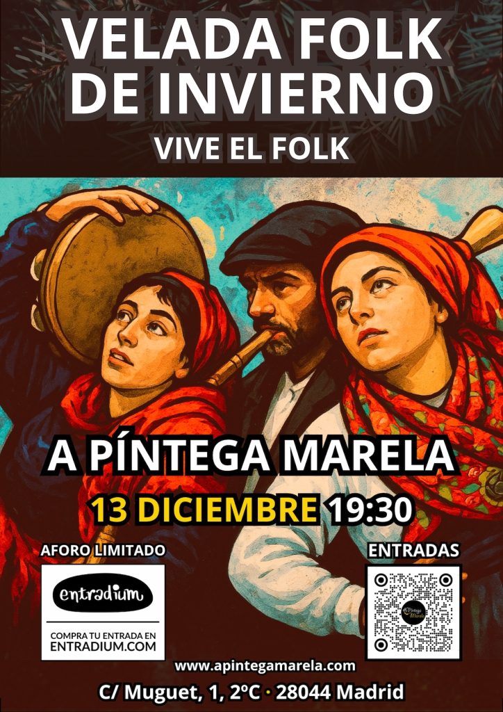 Cartel Velada Folk Invierno de A Píntega Marela 2025
