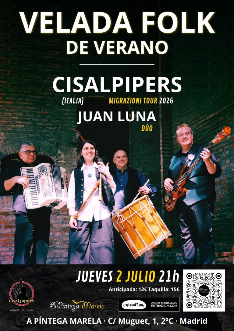 Velada Folk de Verano A Píntega Marela 2026 - Cisalpipers + Juan Luna